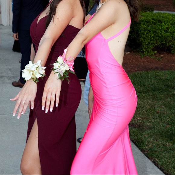 Hot pink gown/ prom dress - Picture 2 of 6